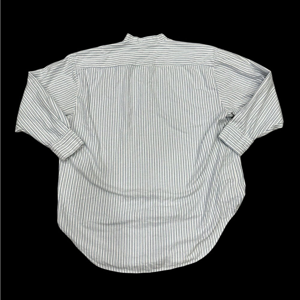 Murphy of Ireland Grandfather Shirt 3XL Collarless Striped Henley Flannel - Picture 4 of 8